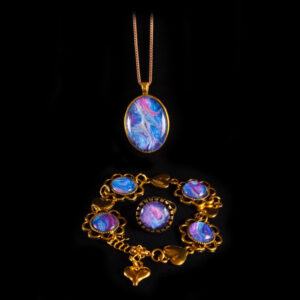 Dalia Handmade Necklace Ring Earring Set